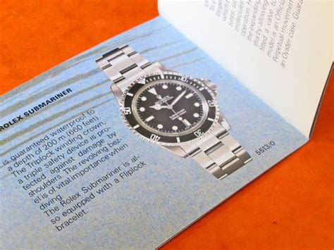 rolex submariner booklet